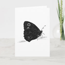 Monochrome Butterfly Card Kaart