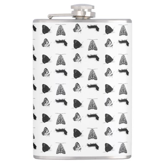 Monochrome Butterfly Heupfles (Voorkant)