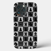 Monochrome Chess Pattern Case-Mate iPhone Case (Achterkant)