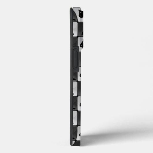 Monochrome Chess Pattern Case-Mate iPhone Case (Achterkant / Rechts)