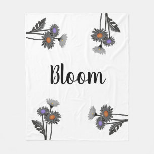 Monochrome Daisys Bloom Fleece Deken