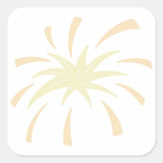 Monochrome Doodle Burst Vierkante Sticker