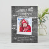 Monochrome Éclairer ! Carte de Noël (Debout devant)