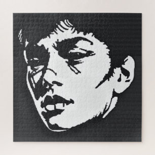 Monochrome expressie: vet portret legpuzzel