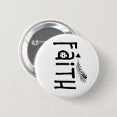 Monochrome Faith Tribal Arrow Ronde Button 5,7 Cm (Voorkant /achterkant)