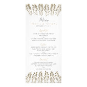 Monochrome Fern Woodland Wedding Menu (Voorkant)