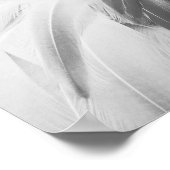 Monochrome Flamingo Feathers Printable Art Poster (Hoek)