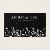 Monochrome Floral ・ Boucles d'oreilles Carte d'aff (Devant)