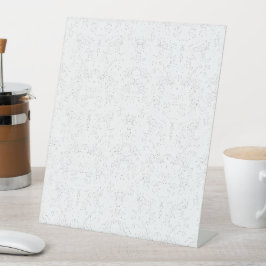 Monochrome Floral Pattern – Elegant Seamless Art Reclamebord Met Voetstuk