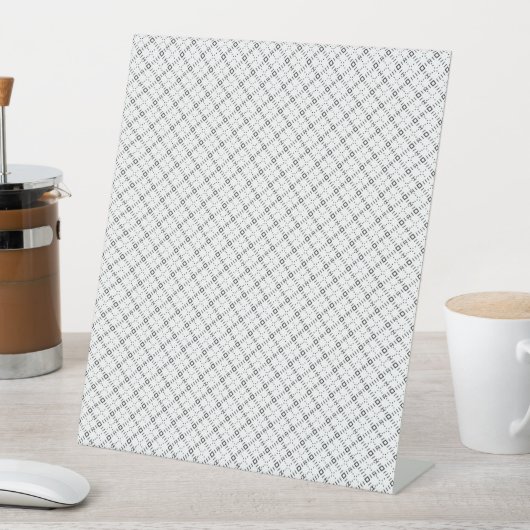 Monochrome Geometric Texture|Seamless Diamond Look Reclamebord Met Voetstuk (Insitu)