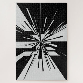 Monochrome Geometrische Abstractie | Puzzel