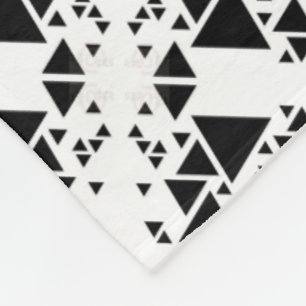 Monochrome Geometrische Driehoeken Dekbed Fleece Deken