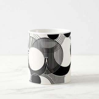 Monochrome geometrische kunst - Minimalistische BL Koffiemok