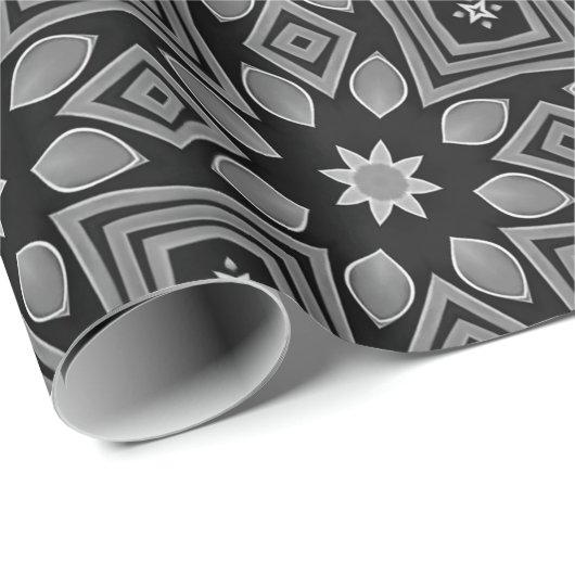 Monochrome geometrische stijl cadeaupapier (Rol Hoek)