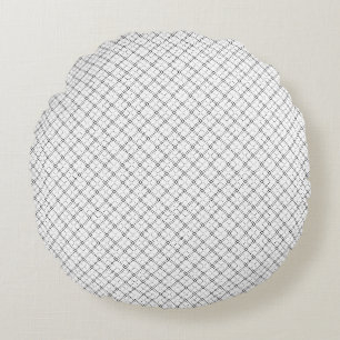 Monochrome geometrische textuur Naadloos diamant u Rond Kussen