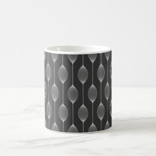 Monochrome Geometry – Abstract Pattern Classic Mug (Centre)