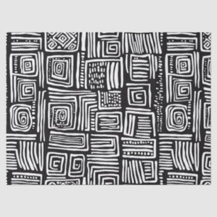 Monochrome Geweven Lijn Zwart Wit Abstracte Textuu Tissuepapier