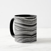Monochrome golven mok (Voorkant links)