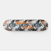Monochrome graffiti & Sinaasappel 'Ride Fast Live  Skateboard (Horizontaal)