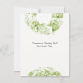 Monochrome Green Wreath Wedding Invitation Kaart (Achterkant)