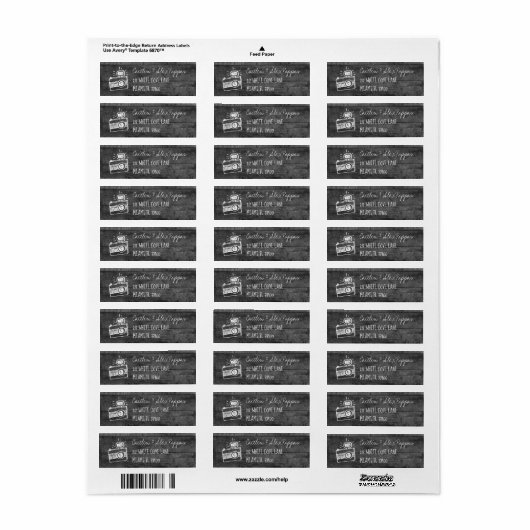Monochrome grijs handschrift met handschrift van h etiket (Full Sheet)