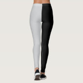 Monochrome Half Black Half Dark Grey Leggings (Achterkant)