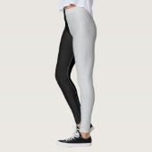Monochrome Half Black Half Dark Grey Leggings (Links)