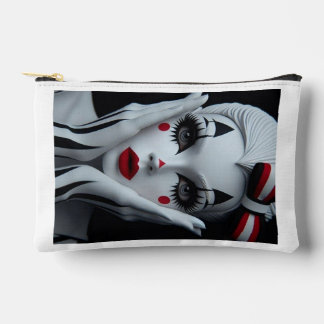 Monochrome Harlequin make-uptas – vet en elegant Etui