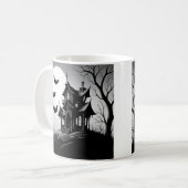 Monochrome Haunted House Mug (Devant gauche)