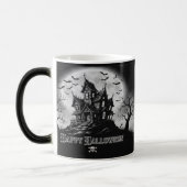 Monochrome Haunted House Mug  Magische Mok (Links)