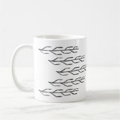 Monochrome inkt vertakking waterfles koffiemok (Links)