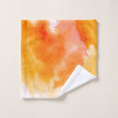 monochrome jaune orange de la feuille d'érable bla (Gant de toilette)