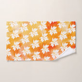 monochrome jaune orange de la feuille d'érable bla (Serviette à main)