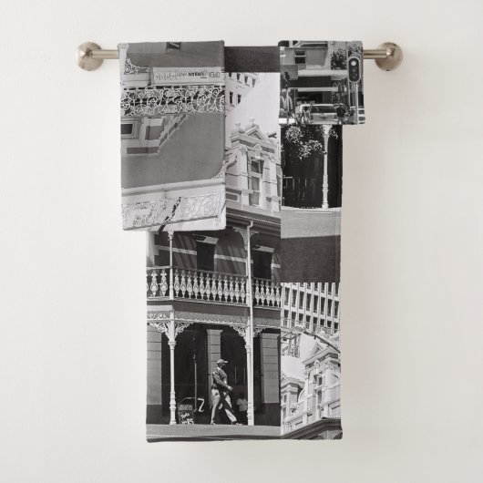 Monochrome Kaapstad Zuid-Afrika Bad Handdoek (Insitu)