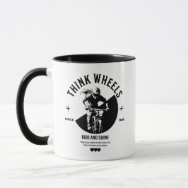 Monochrome koffie Mok voor fietsers