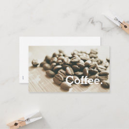 Monochrome koffiebonen eenvoudige louyalty Punch-k Klantenkaartje