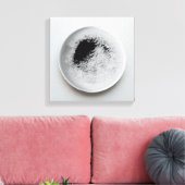 Monochrome koffiedik textuur abstracte kunst 12 canvas afdruk (Insitu (Woonkamer))