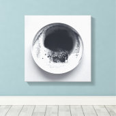 Monochrome koffiedik textuur abstracte kunst 16 canvas afdruk (Insitu (Houten vloer))