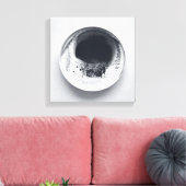 Monochrome koffiedik textuur abstracte kunst 16 canvas afdruk (Insitu (Woonkamer))