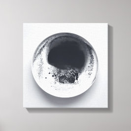 Monochrome koffiedik textuur abstracte kunst 16 canvas afdruk