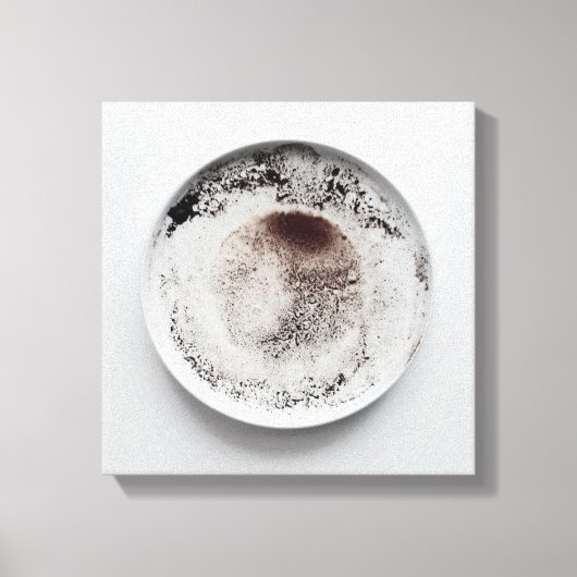 Monochrome koffiedik textuur abstracte kunst 17 canvas afdruk (Voorkant)