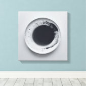 Monochrome koffiedik textuur abstracte kunst 1 canvas afdruk (Insitu (Houten vloer))