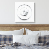 Monochrome koffiedik textuur abstracte kunst 2 canvas afdruk (Insitu (Slaapkamer))