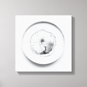 Monochrome koffiedik textuur abstracte kunst 2 canvas afdruk