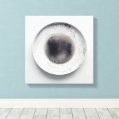 Monochrome koffiedik textuur abstracte kunst 3 canvas afdruk (Insitu (Houten vloer))