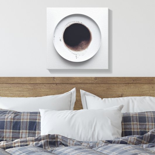 Monochrome koffiedik textuur abstracte kunst 5 canvas afdruk (Insitu (Slaapkamer))