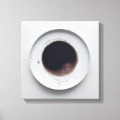 Monochrome koffiedik textuur abstracte kunst 5 canvas afdruk (Voorkant)