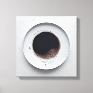 Monochrome koffiedik textuur abstracte kunst 5 canvas afdruk
