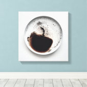 Monochrome koffiedik textuur abstracte kunst 9 canvas afdruk (Insitu (Houten vloer))