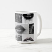 Monochrome Lips Classic Mug – Stylish Black & Whit (Devant droit)
